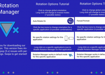 Setting up automatic screen rotation in Android apps