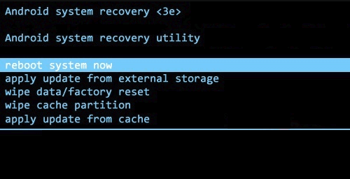 android system recovery menu