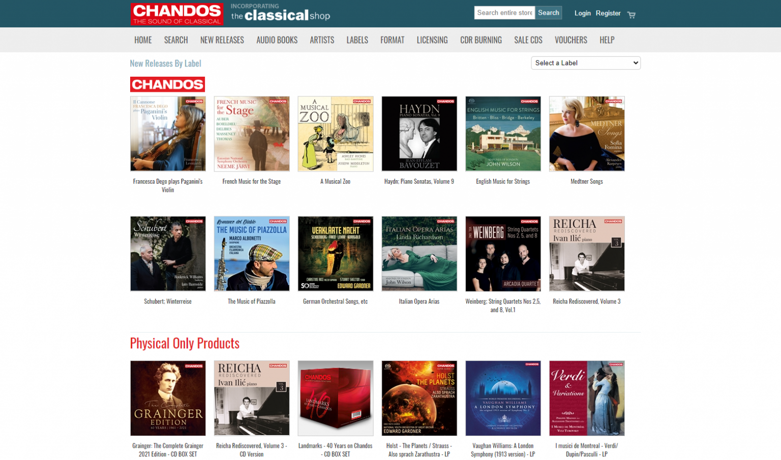 Сайт музыки в формате flac. Лучшие сайты для скачивания музыки в формате FLAC. Chandos Anthems.
